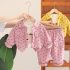 Деним Комплект с Класическа Яка и Ефектен Десен Be Happy Pink - 3 части