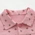 Деним Комплект с Класическа Яка и Ефектен Десен Be Happy Pink - 3 части