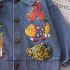 Дънков Комплект от Яке с 3Д Елементи, Блузка и Панталон Denim Prehistoric Era - 3 части
