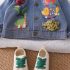 Дънков Комплект от Яке с 3Д Елементи, Блузка и Панталон Denim Prehistoric Era - 3 части