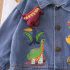 Дънков Комплект от Яке с 3Д Елементи, Блузка и Панталон Denim Prehistoric Era - 3 части