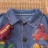 Дънков Комплект от Яке с 3Д Елементи, Блузка и Панталон Denim Prehistoric Era - 3 части