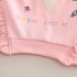 Комплект от Суитшърт с Къдри, Бродерии и Деним Панталон Ice Cream Bunny Pink -2 части
