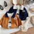 Комплект от Джинсов Бомбър, Блузка с Щампи и Панталон Mini League Navy - 3 части