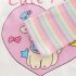 Комплект от Блузка с Рипс Ръкави и Дънков Гащеризон Pastel Paws - 2 части