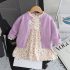 Комплект от Рокля с Дълъг Ръкав и Жилетка от Плетиво Spring Hug Lilac - 2 части