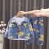 Дънков Комплект от Яке Бомбър, Блузка и Дълъг Панталон Denim Bear Yellow - 3 части
