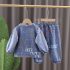 Дънков Комплект от Яке Бомбър, Блузка и Дълъг Панталон Denim Bear - 3 части