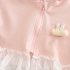 Меланжиран Комплект от Суитшърт с Дантела, Рипс Блузка и Панталон Shiny Bunny Pink - 3 части