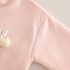 Меланжиран Комплект от Суитшърт с Дантела, Рипс Блузка и Панталон Shiny Bunny Pink - 3 части