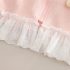 Меланжиран Комплект от Суитшърт с Дантела, Рипс Блузка и Панталон Shiny Bunny Pink - 3 части