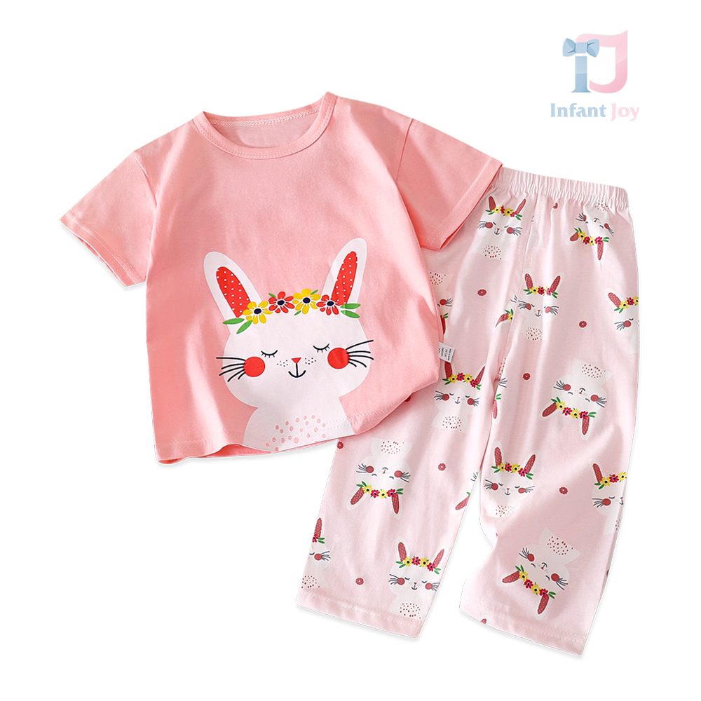 Детска Пижамка с Къс Ръкав и Дълго Долнище Flower Kitty - 2 части