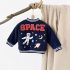 Джинсов Бомбър с Добавени 3Д Апликации Space Crew