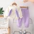 Premium Комплект със Суитшърт и 3Д Апликации Cuddly Heart Purple - 2 части