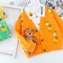 Kомплект от Щампована Жилетка, Блуза с Класическа Яка и Панталон Orange Giraffe - 3 части