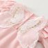 Гащеризон с Добавени Къдри и Флорални Бродерии Floral Kiss Pink