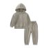 Ватиран, Спортен Комплект с Качулка и Частично Закопчаване Cozy Grey - 2 части