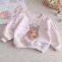 Комплект от Блузка/Суитшърт и Рипс Клин Little Star Bear Pink - 2 части