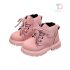 Боти от Еко Велур с Връзки и Велкро Закопчаване Frosty Wander Pink