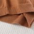 Premium Пуловер от Плетиво с Тъкана Апликация Maison Cub Cocoa