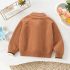 Premium Пуловер от Плетиво с Тъкана Апликация Maison Cub Cocoa