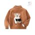 Premium Пуловер от Плетиво с Тъкана Апликация Maison Cub Cocoa