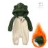 Ватиран Гащеризон с Качулка с Ушички и А-симетрично Закопчаване Cuddle Cub Green