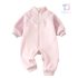 Premium Ватиран Гащеризон с Висока Яка, Цип и Мини Бродерия Luxe Polo Rider Pink