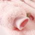 Топъл , Плюшен Гащеризон с Качулка с Ушички и Ципово Закопчаване Sweet Soft Pink