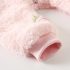 Топъл , Плюшен Гащеризон с Качулка с Ушички и Ципово Закопчаване Sweet Soft Pink