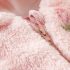 Топъл , Плюшен Гащеризон с Качулка с Ушички и Ципово Закопчаване Sweet Soft Pink