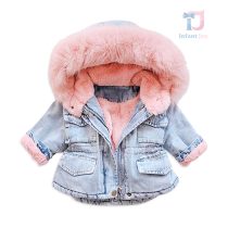 Premium Парка от Деним с Топъл Плюш и Качулка с Богат Еко Косъм Denim Rosavie