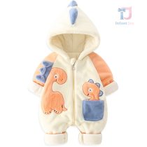 Плюшен Гащеризон с Качулка и 3Д Елементи Little Dinos