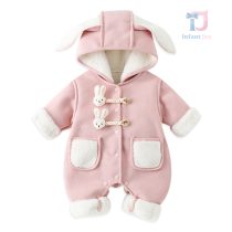 Premium Гащеризон с Качулка, 3Д Ушички и Пухкава Подплата Bunny Belle