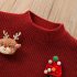 Premium Комплект от Плетиво, Пуловер с Коледни 3Д Елементи и Плисирана Пола Christmas Girl - 2 части