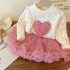 Premium Комплект от Пуловер и Пола с Богата Ту-Ту Пачка Cuddle Heart White – 2 части