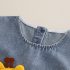 Дънков Комплект от Елек с 3Д Елементи, Памучна Ризка и Панталон Fashion Giraffe - 3 части
