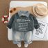 Комплект от Блузка/Суитшърт с Подвижна Яка и Деним Панталон Make It Happen Grey – 3 части