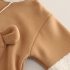 Ватиран Комплект с Качулка, Добавени Плюшени Зони и Шал Plush Bear Caramel – 3 части