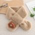 Ватиран Комплект с Качулка, Добавени Плюшени Зони и Шал Plush Bear Caramel – 3 части