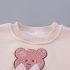 Ватиран Комплект от Блузка/Суитшърт с Апликации и Панталон Softy Bear Vanilla - 2 части