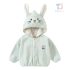 Поларен Суитшърт с Качулка, 3Д Ушички и Бродерии Sugar Bunny Mint