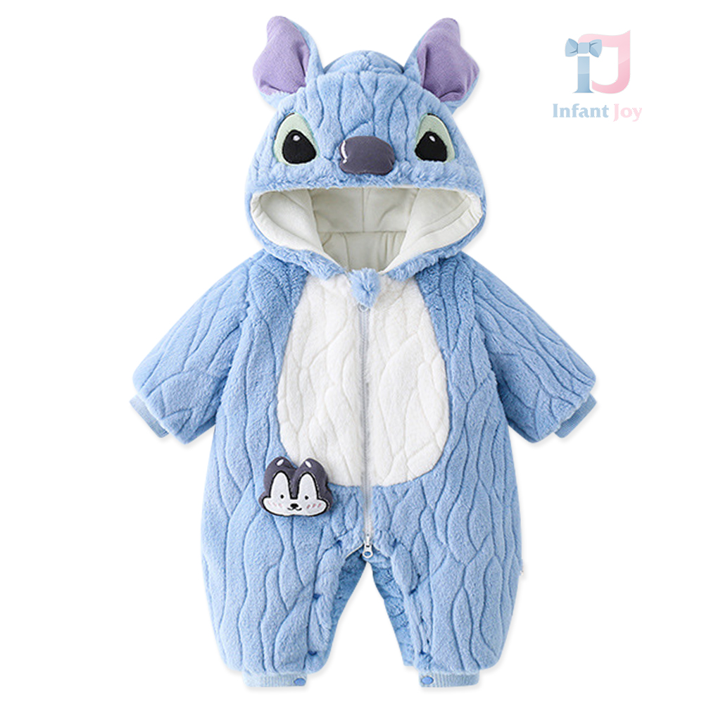 Premium Пухкав Гащеризон с Качулка, Ушички и 3Д Елемент Lil Stitch Premium Пухкав Гащеризон с Качулка, Ушички и 3Д Елемент Lil Stitch