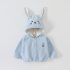 Поларен Суитшърт с Качулка, 3Д Ушички и Бродерии Sugar Bunny Blue