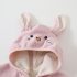 Поларен Суитшърт с Качулка, 3Д Ушички и Бродерии Sugar Bunny Pink