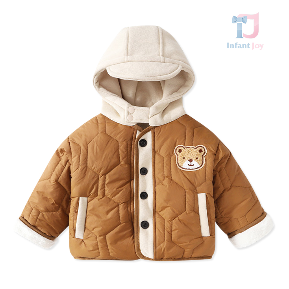 Непромокаемо Яке с Пухена Подплата, Качулка и Апликация Toffee Walk