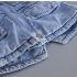 Premium Парка от Деним с Топъл Плюш и Качулка с Богат Еко Косъм Denim Rosavie