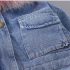 Premium Парка от Деним с Топъл Плюш и Качулка с Богат Еко Косъм Denim Rosavie
