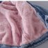 Premium Парка от Деним с Топъл Плюш и Качулка с Богат Еко Косъм Denim Rosavie
