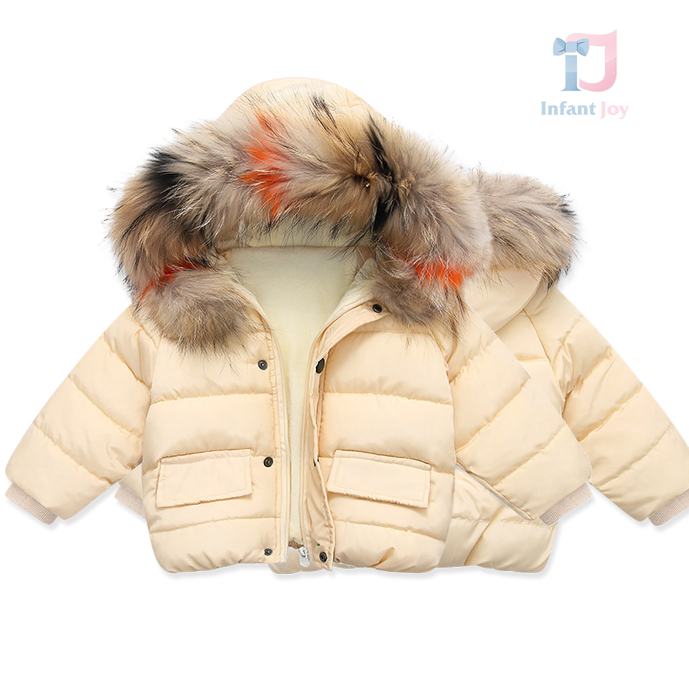 Premium Зимно Яке с Естествено Пухче и Плюшена Подплата Glacier Fox Beige